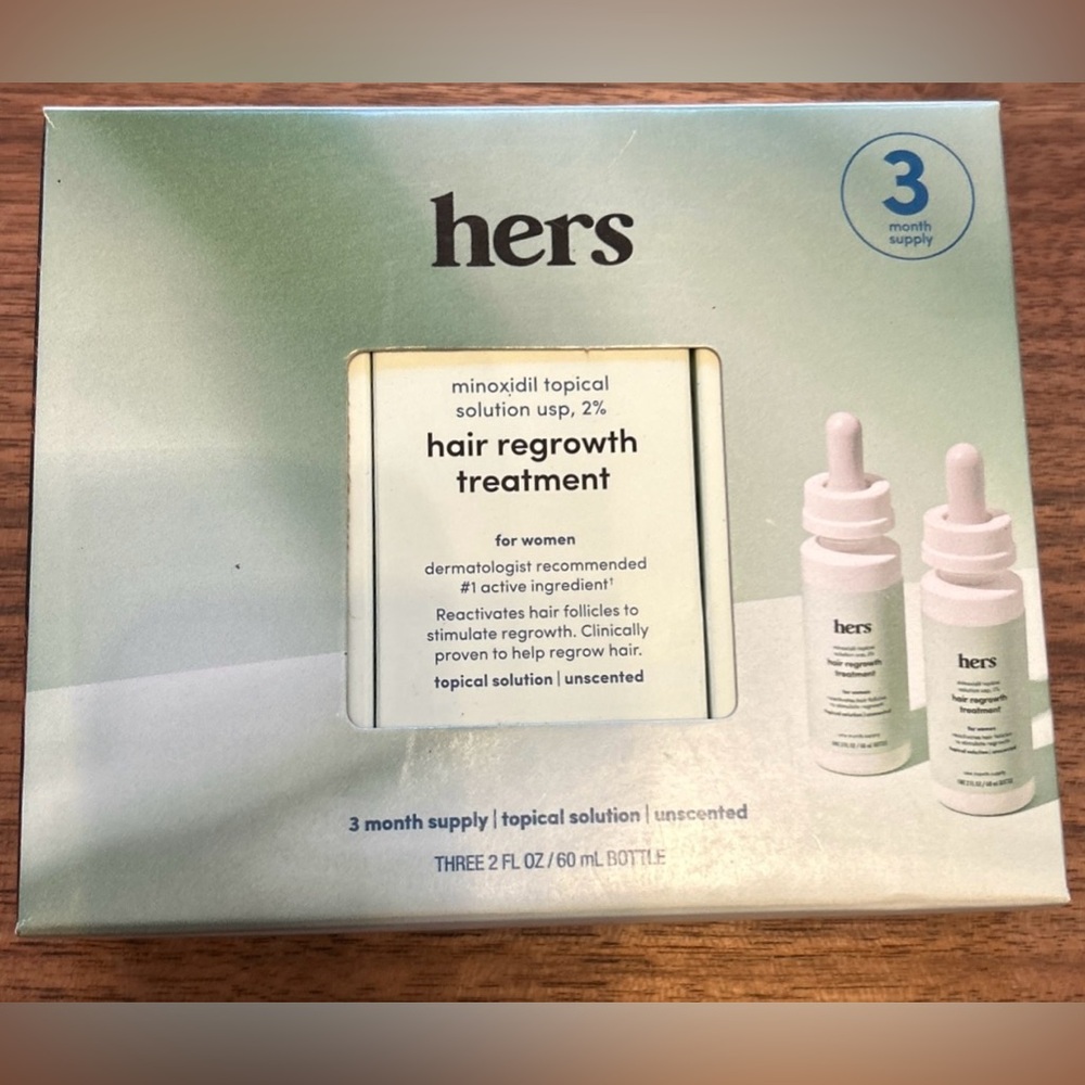 Hers Hair Regrowth Treatment for Women 2 fl oz/60 mL Lot of 3 New Expired 5/2024